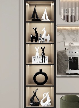 长耳兔子c坐姿小摆件轻奢高档软装高级感家居客厅电视柜酒柜装饰