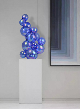 售楼处会所别f墅大厅接待台大型落地雕塑样板间客厅书房装饰品摆