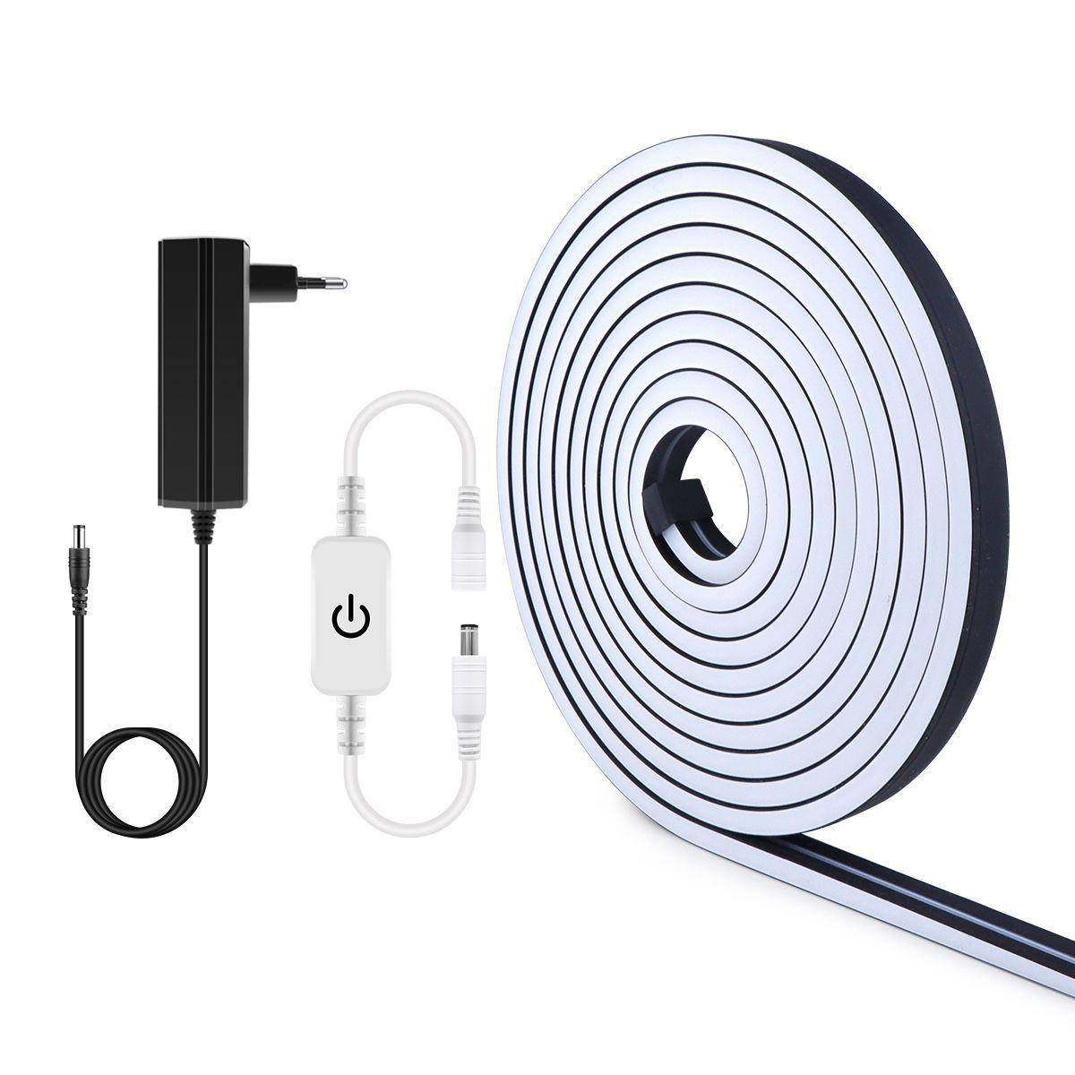 24V黑胶套管LED灯带触摸开关可调光单色柔性霓虹灯带装饰软灯条,淘宝优惠券,粉丝福利购,淘宝优惠卷