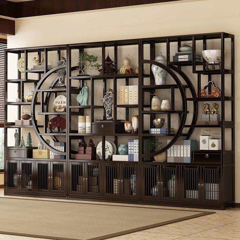 新中式博古架实木客厅茶色办公室置物多宝阁酒水柜商用多宝阁,淘宝优惠券,粉丝福利购,淘宝优惠卷
