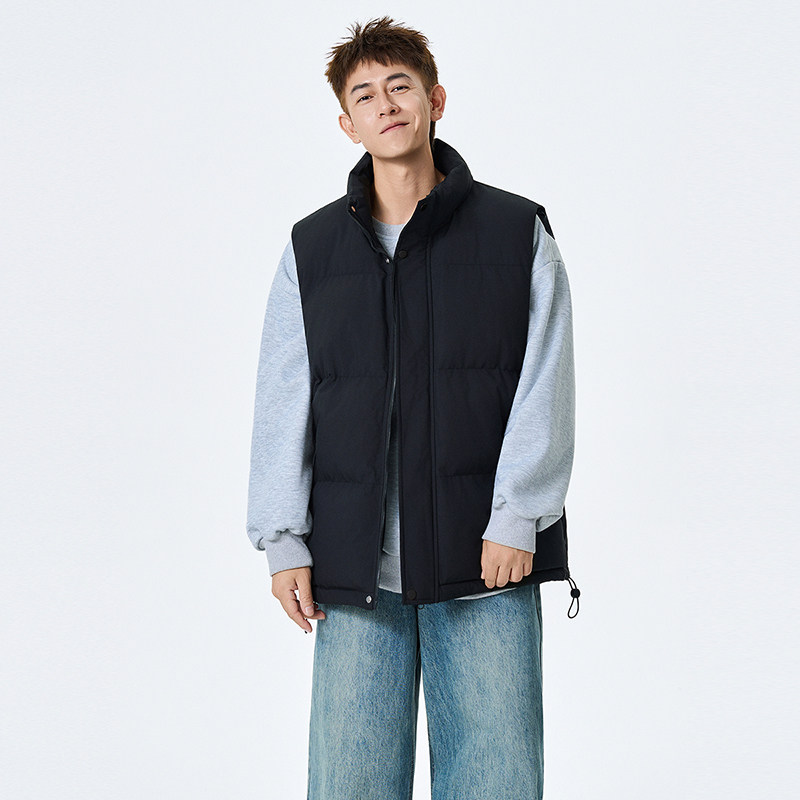 潮牌美式羽绒棉马甲男女新款大码网红坎肩背心百搭加厚外套宽松,淘宝优惠券,粉丝福利购,淘宝优惠卷