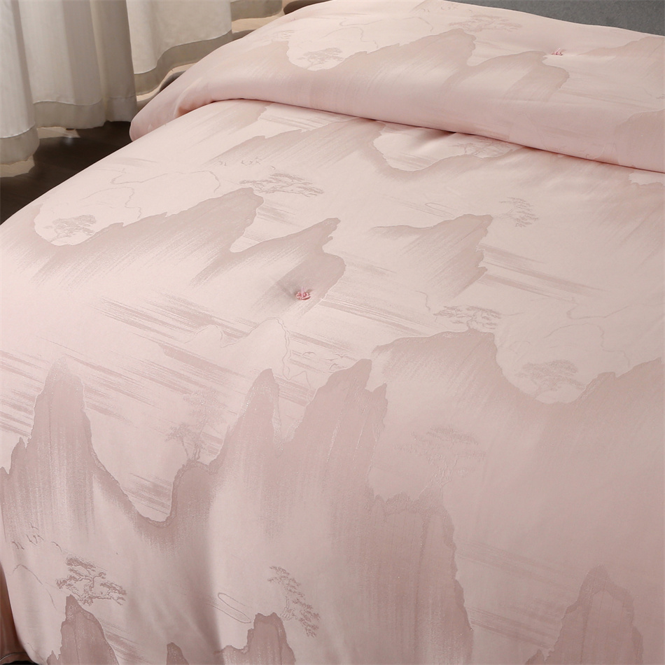 千里江山蚕丝棉被子四季春秋被加厚保暖冬被春夏空调夏被