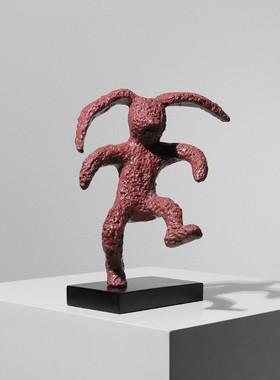 简约现代a创意艺术样板房间软装饰品家居电视柜卡通兔工艺品摆件