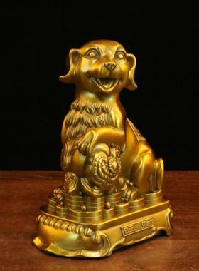 纯铜十二生肖摆件狗高端工艺品