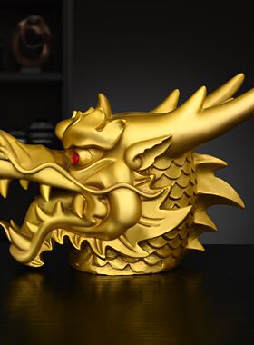 纯铜龙头摆件生肖龙首家居办公室公司家居装饰工艺品