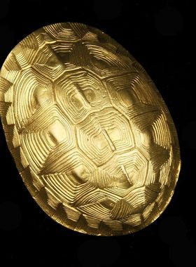 黄铜龟壳摆件六爻铜龟壳铜龟壳家居办公室工艺品摆件