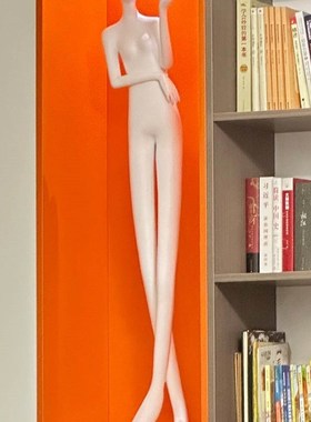 抽象人物看书长腿雕塑摆s件样板房酒店电视柜客厅玄关书房铁艺术