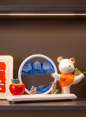 吉召平安喜乐流沙画摆件客厅电视柜酒柜装饰O品送礼乔迁之喜搬家