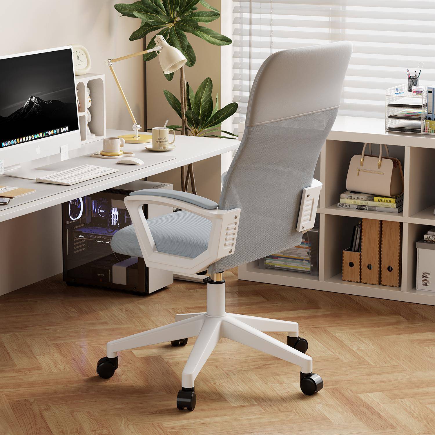 电脑椅子久坐舒服家用学习办公升降旋转椅学生宿舍书桌靠背学习椅 - 图0