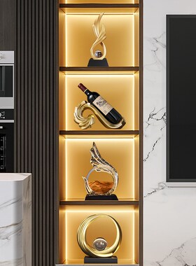 客厅摆件轻奢高档玄关红酒架置物架酒柜高级O感家居好物桌面装饰