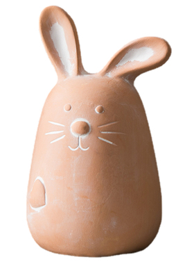 红陶土装饰品摆件可爱卡通小动物兔子小H猫园艺花园庭院阳台室内