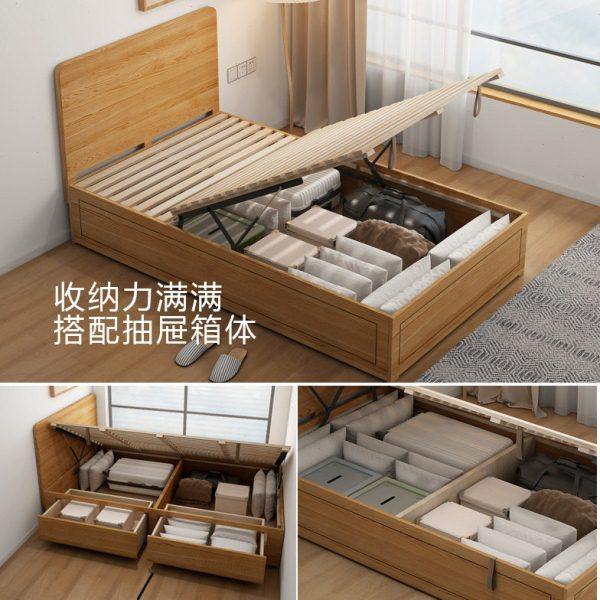 实木床超薄床头床1米1.2齐边床侧翻高箱床儿童榻榻米床储物箱体床,淘宝优惠券,粉丝福利购,淘宝优惠卷