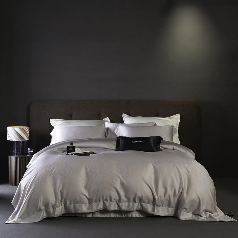 xKW高端意式总裁风100S天丝四件套夏季凉爽被套丝滑亲肤百搭双人 - 图0