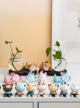 创意水培办公室可爱n小摆件客厅房间卧室桌面儿童房家居装饰品花