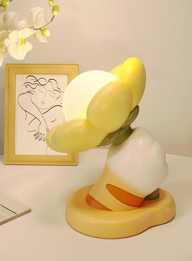 创意可爱猫爪花朵小夜灯床头灯卧室客厅氛围感送朋友W闺蜜生日礼