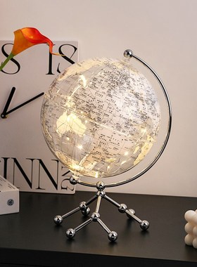 透明地球a仪摆件轻奢高档家居客厅电视柜酒柜装饰品办公室桌面摆