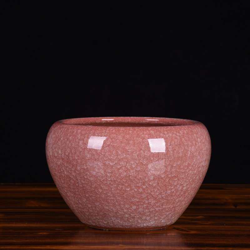 陶瓷鱼盆多肉水培花盆水仙花裂纹釉官窑摆件家居玄关博古架装饰品,淘宝优惠券,粉丝福利购,淘宝优惠卷