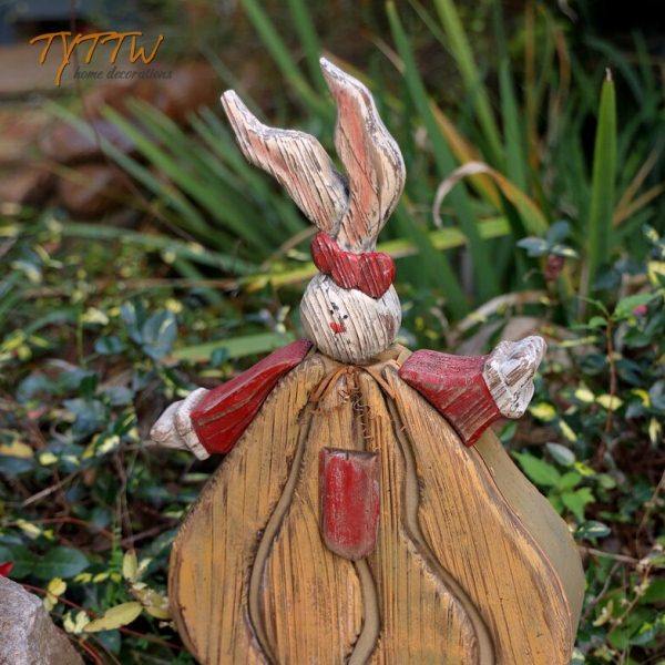 花园装饰庭院 木质兔子情侣摆件落地乡村风格装饰,淘宝优惠券,粉丝福利购,淘宝优惠卷