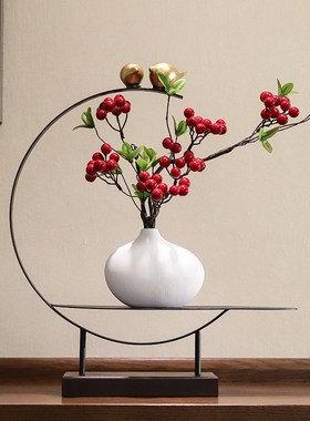 新中式风格铁艺摆件客厅电视x柜简约创意工艺小鹿玄关桌面装饰品