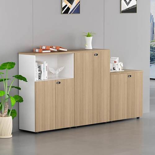 办公柜文件柜隔断柜边柜侧柜矮柜茶水柜打印机柜带密码锁储物柜子 - 图0