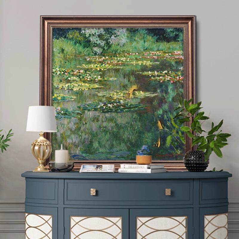 莫奈睡莲装饰画挂画油画世界名画古典英美欧式走廊橱柜卧室书房画,淘宝优惠券,粉丝福利购,淘宝优惠卷