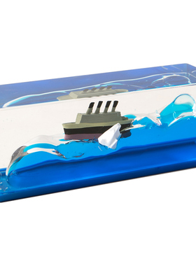 万里阳光号海贼i船游轮流体漂流瓶桌面摆件永不沉没翻船生日礼物