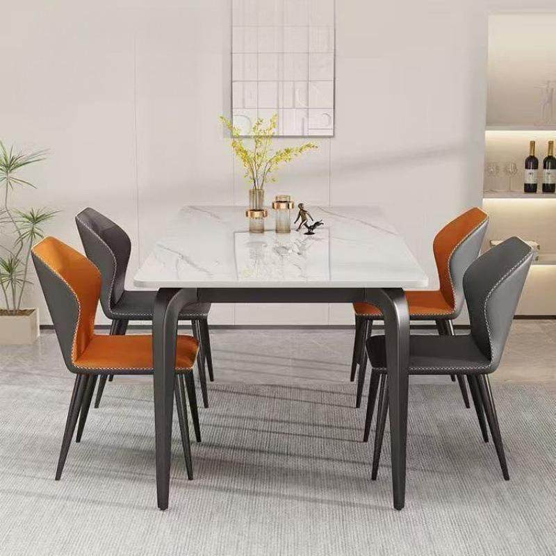 新简约现代意式极简岩板餐桌椅组合饭桌家用小户型长方形轻奢桌子,淘宝优惠券,粉丝福利购,淘宝优惠卷