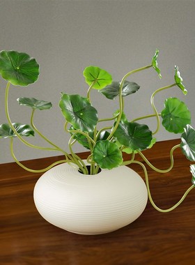 禅意新中式花瓶摆件创o意客厅电视柜装饰品房间酒柜玄关陶瓷工艺