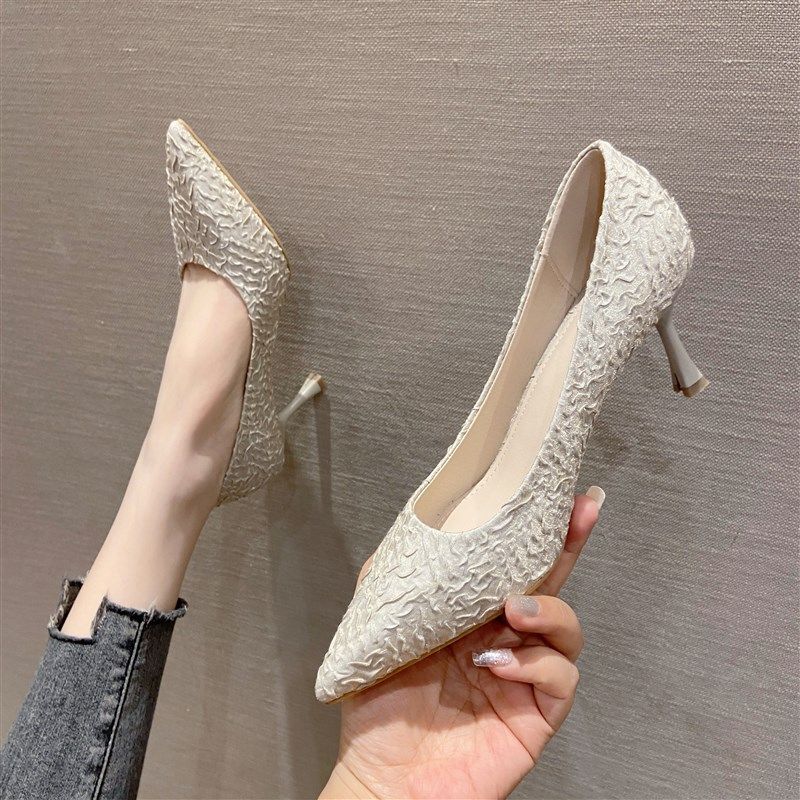 法式高跟鞋单鞋3cm低跟软底工作女鞋久站不累脚面试上班小猫跟鞋,淘宝优惠券,粉丝福利购,淘宝优惠卷