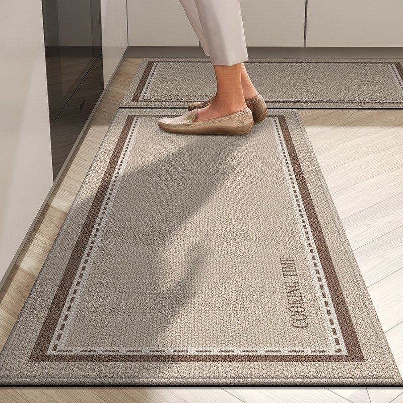 Kitchen floor mats are non-slip and oil-proof, wipeable and wash-free carpets, household E door entrance mats, waterproof special floor mats, no need to clean them.