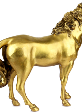 铜马摆件办公室客厅居家装饰工艺品马到成功V铜生肖马摆设