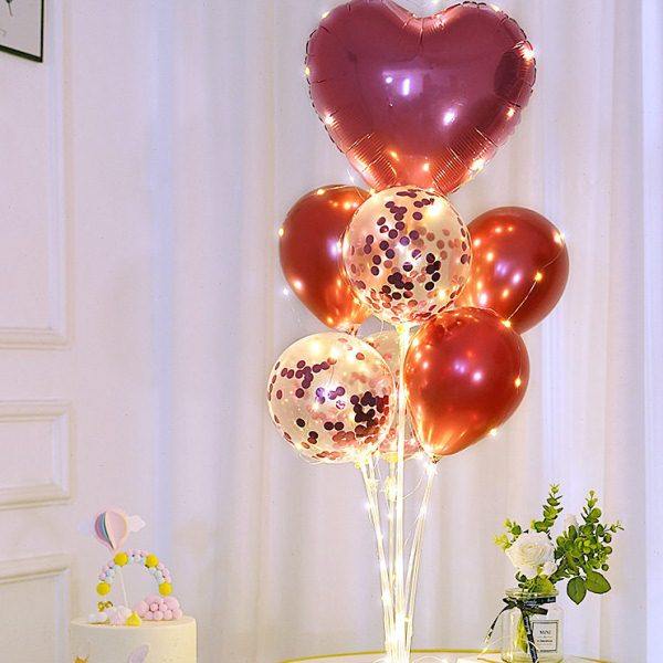 发光桌飘儿童派对用品生日气球周岁场景布置店铺开业装饰摆件支架,淘宝优惠券,粉丝福利购,淘宝优惠卷