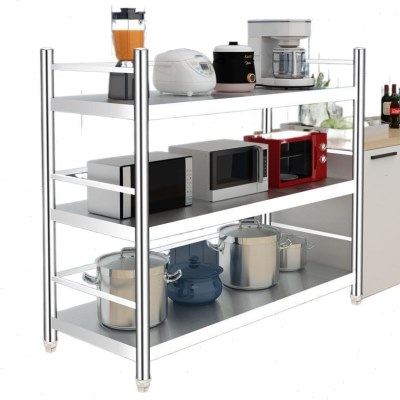 厨房不锈钢置物架落地多层烤箱储物架锅架多功能微波炉架子收纳架,淘宝优惠券,粉丝福利购,淘宝优惠卷