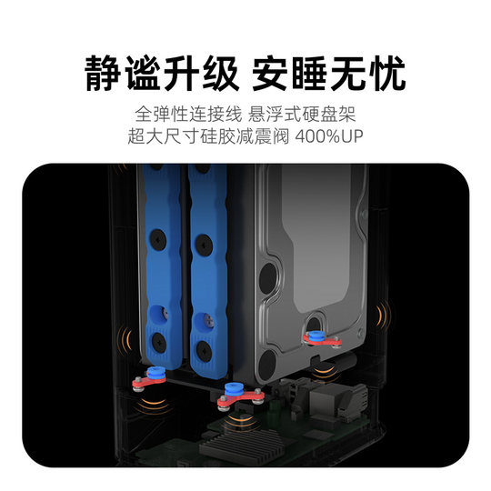 极空间私有云Z2Pro双盘位NAS主机智能AI四核4G内存2.5G网口家庭个人云存储网络存储服务器手机平板扩容数据