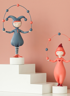 精灵轻奢入户进门放玄关钥匙收纳摆件家居客厅办公U桌面茶几装饰