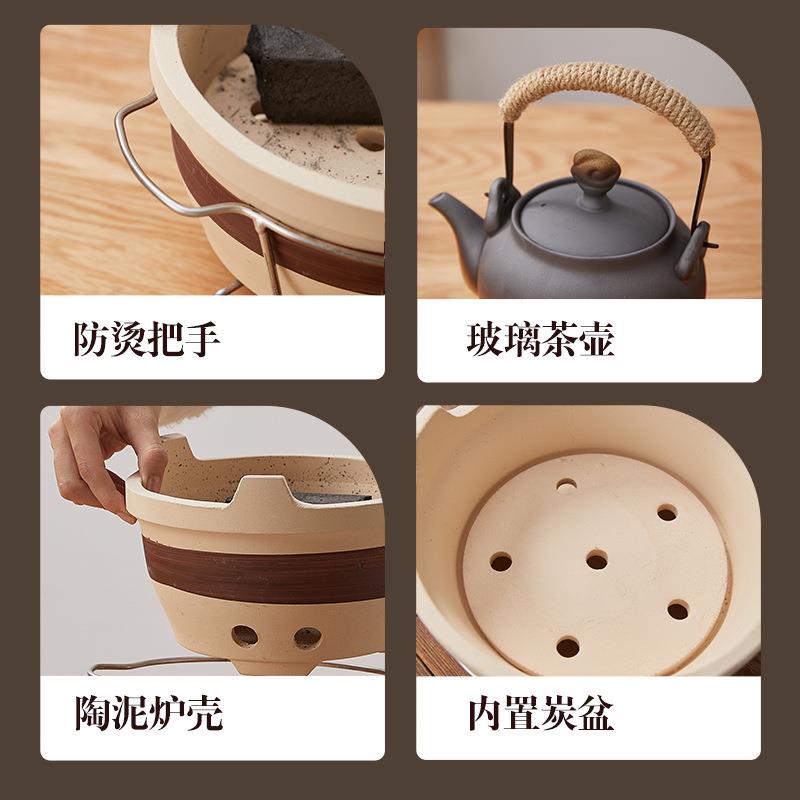 冬日围聚围炉煮茶碳火炉烤奶茶罐整套专用茶壶冬季可明火干烧陶罐 - 图2