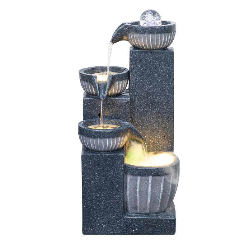 山水现代流水摆件循环水鱼缸客厅假山水景风水轮入户玄关落地摆件,淘宝优惠券,粉丝福利购,淘宝优惠卷