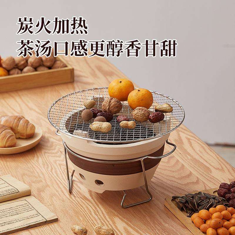 冬日围聚围炉煮茶碳火炉烤奶茶罐整套专用茶壶冬季可明火干烧陶罐 - 图3