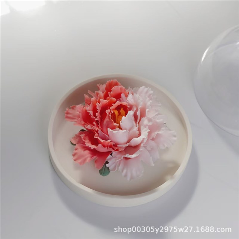 非遗陶瓷手工花香薰洛阳牡s丹瓷香插摆件装饰房间商务礼品加logo - 图2