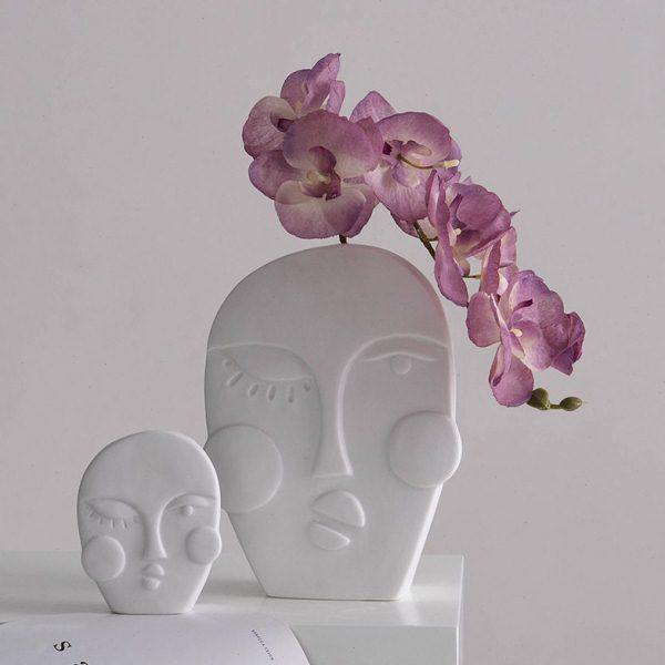 创意抽象艺术陶瓷干花花瓶摆件客厅餐桌电视柜装饰品样板间软装,淘宝优惠券,粉丝福利购,淘宝优惠卷