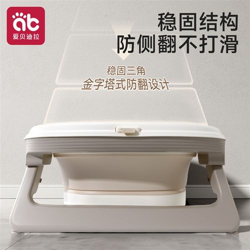 婴儿洗澡盆宝宝浴盆坐躺可折叠大号0到6岁新生幼儿童小孩泡澡浴桶 - 图3