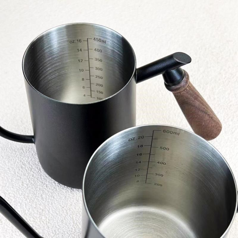 手冲咖啡壶304不锈钢挂耳长嘴壶细口壶套装咖啡器具木把带刻度,淘宝优惠券,粉丝福利购,淘宝优惠卷