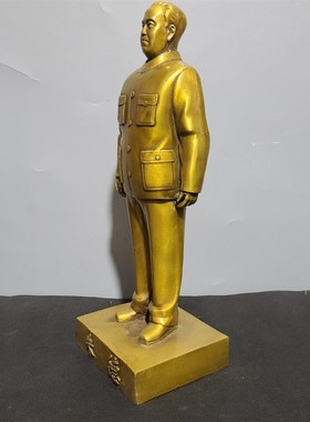 现代中式黄铜铜雕l伟人铜像朱德站像中式桌面摆件家居客厅办公礼