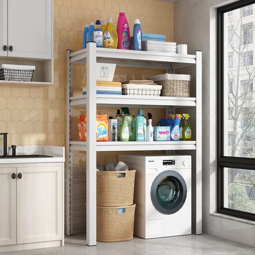 家用置物架货架多层洗衣机上方架子行李箱收纳架厨房阳台高脚铁架 - 图0