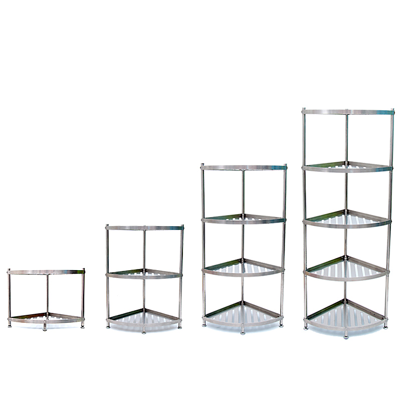 加厚不锈钢厨房三角置物架转角架放锅架子浴室收纳用品落地多层架 - 图3