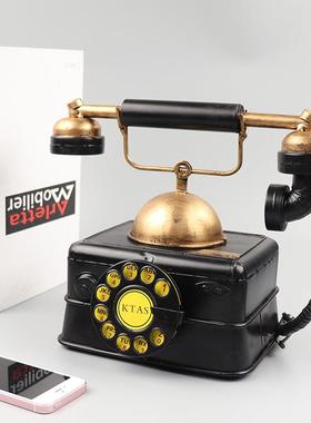 复古老电话机模型橱窗书柜怀式012旧饰收藏品摆设摄影意道具创装
