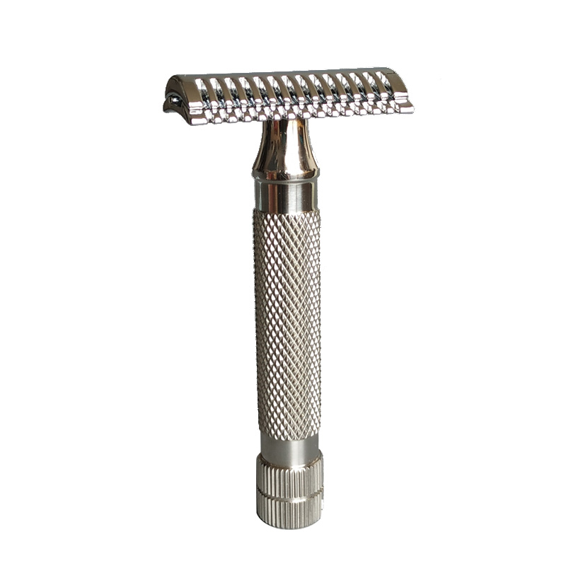 Dishi men's old-fashioned full-tooth mild stainless steel rod manual safety razor razor comes with blades