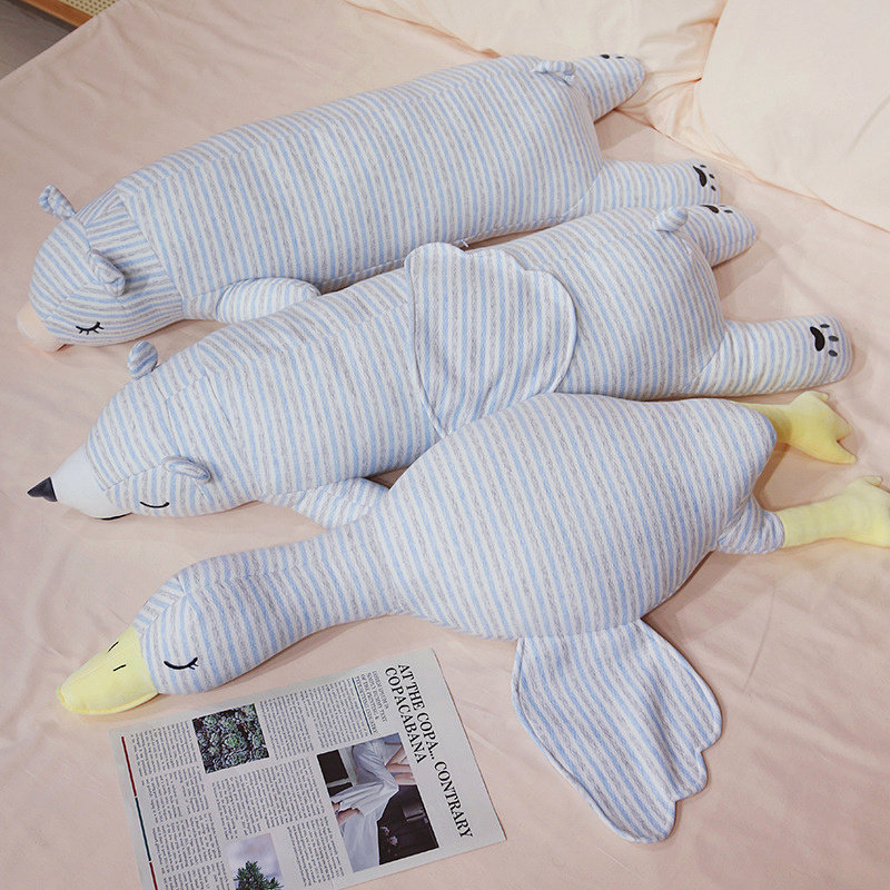 A类纯棉大鹅玩偶睡觉抱枕儿童宝宝婴儿睡眠安抚公仔软玩具布娃娃 - 图2