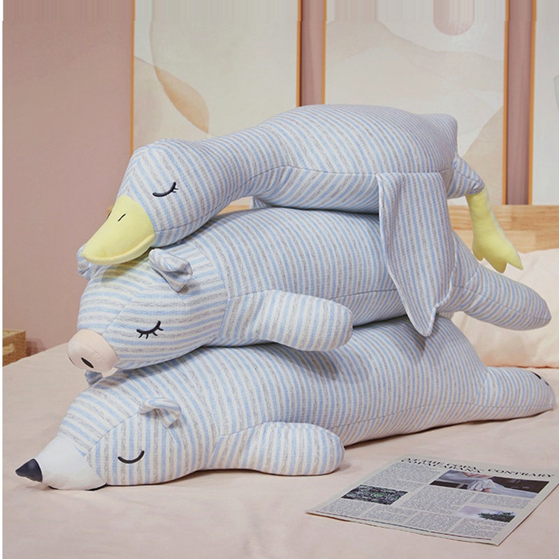 A类纯棉大鹅玩偶睡觉抱枕儿童宝宝婴儿睡眠安抚公仔软玩具布娃娃 - 图0