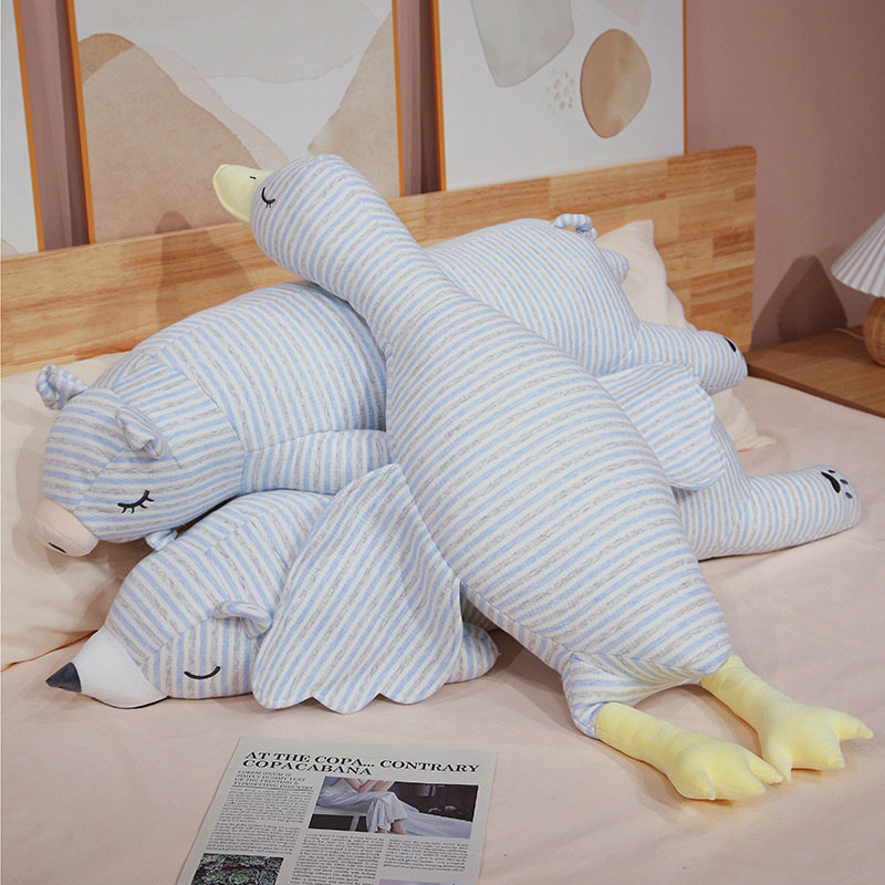 A类纯棉大鹅玩偶睡觉抱枕儿童宝宝婴儿睡眠安抚公仔软玩具布娃娃 - 图1